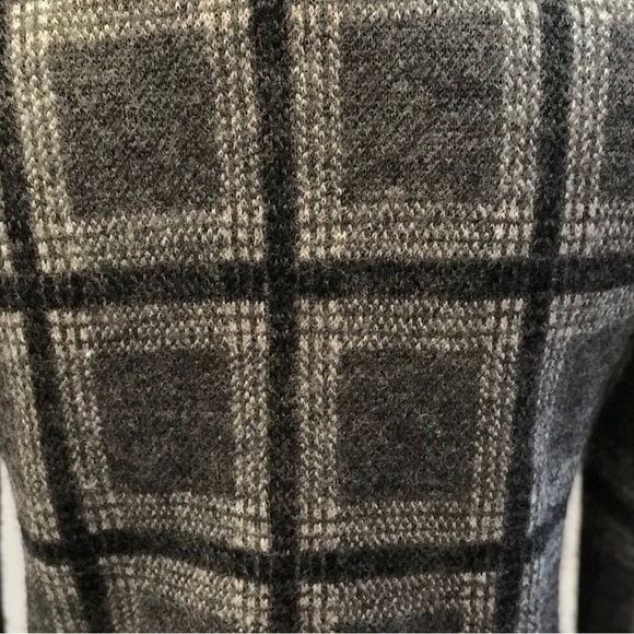 Joie Etesse Wool Blend Moto Jacket Gray Plaid Asymetrical Zip Size Small - Picture 5 of 10